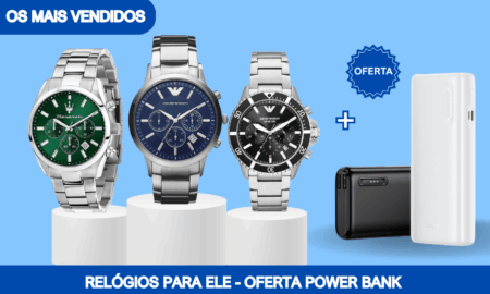 RELÓGIOS PARA ELE - Oferta Power Bank 10000mAh