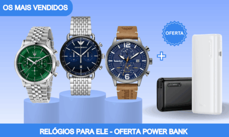RELÓGIOS PARA ELE - Oferta Power Bank 10000mAh